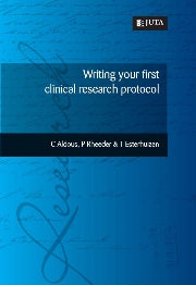 WRITING YOUR FIRST CLINICAL RESEARCH PROTOCOL (TNM 800)