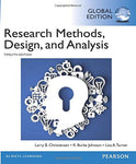 RESEARCH METHODS DESIGN AND ANALYSIS  (GLOBAL EDITION)