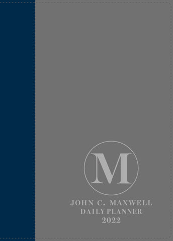 JOHN C MAXWELL DAILY PLANNER 2022  (A5 WITH ZIP BLUE)