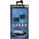 EARPHONE EARHOOK VOLKANO RACE SERIES BLUETOOTH SPORT BLACK/BLUE